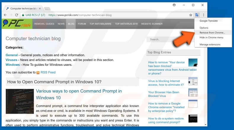 make your google chrome faster disabling extensions step 2