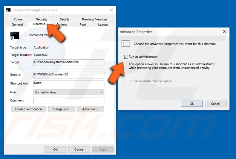 open command prompt from created shortcut step 4