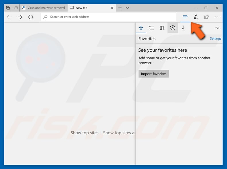 How to restore recently closed tabs in Microsoft Edge step 2