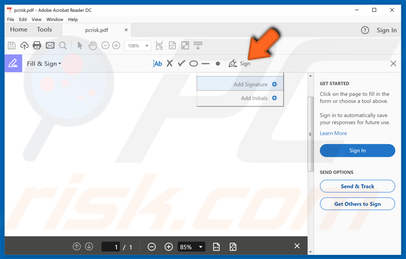 sign documents electronically on Windows step 2