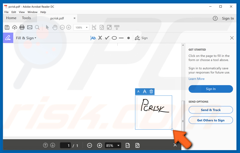 sign documents electronically on Windows step 5