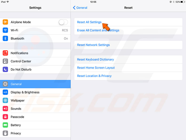 reset-settings-ios-apple-store-blank