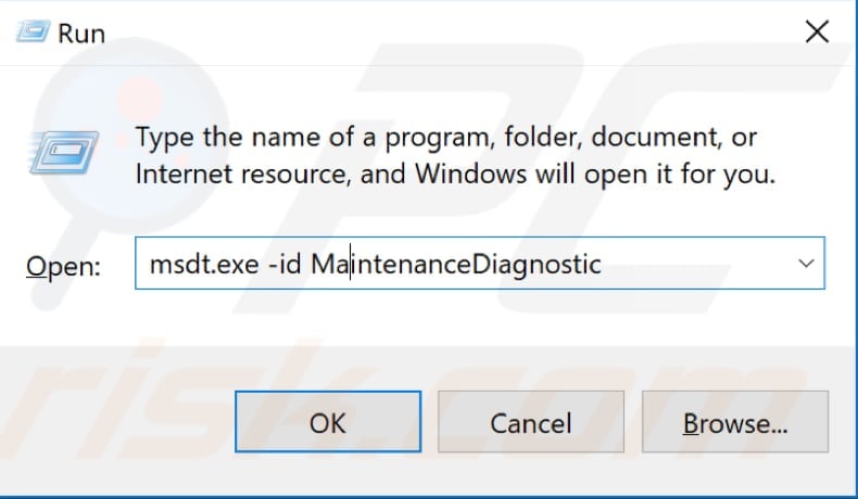 run system maintenance troubleshooter step 2