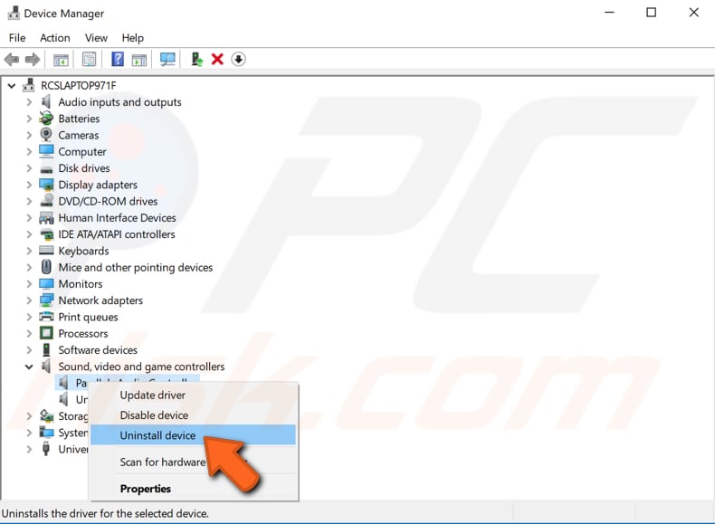 reinstall audio driver step 2