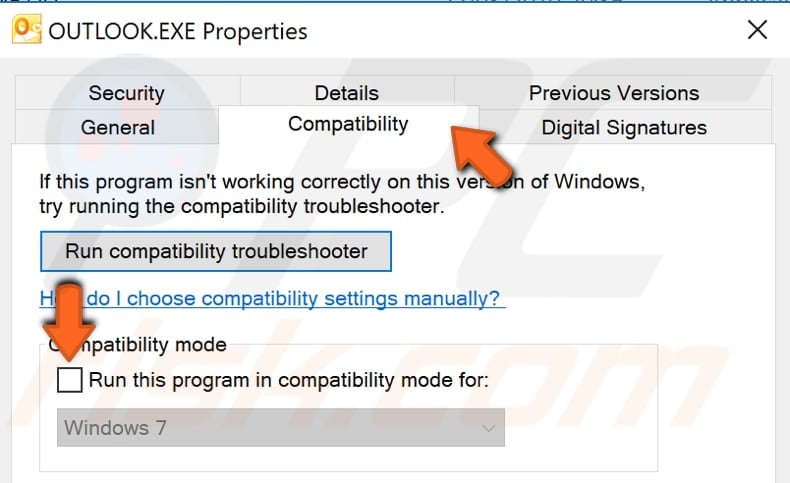 turn off compatibility mode step 2
