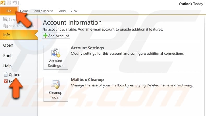 start microsoft outlook in safe mode step 3