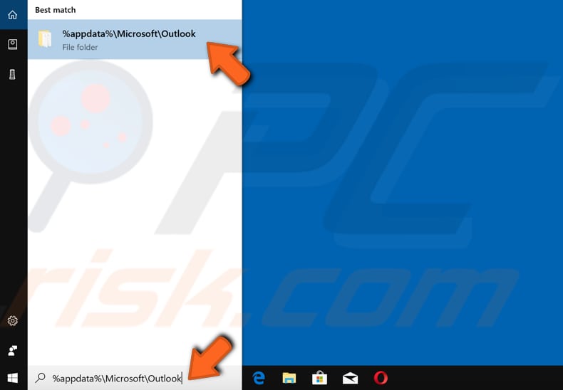 delete outlook.xml file step 1