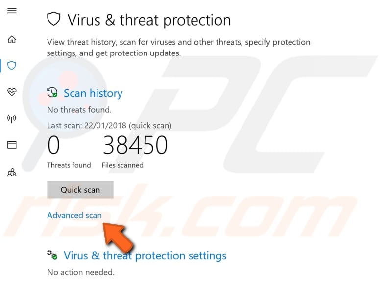 run full system scan step 4
