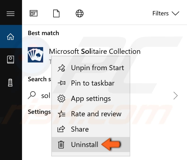 reinstall microsoft solitaire collection step 3