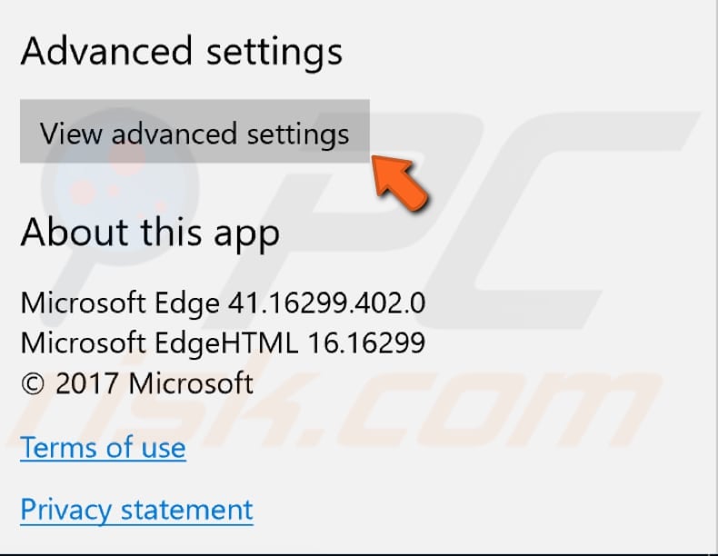 enable adobe flash player in microsoft edge step 2