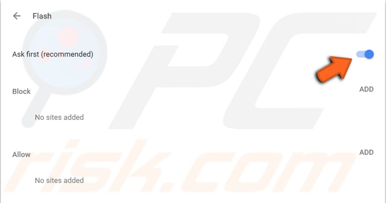 make sure that flash is enabled step 2