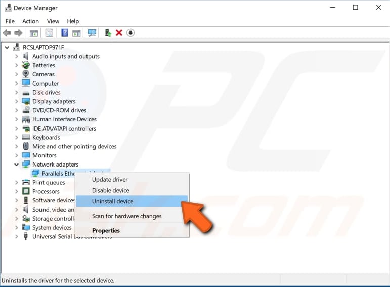 reinstall or update network adapter driver step 2