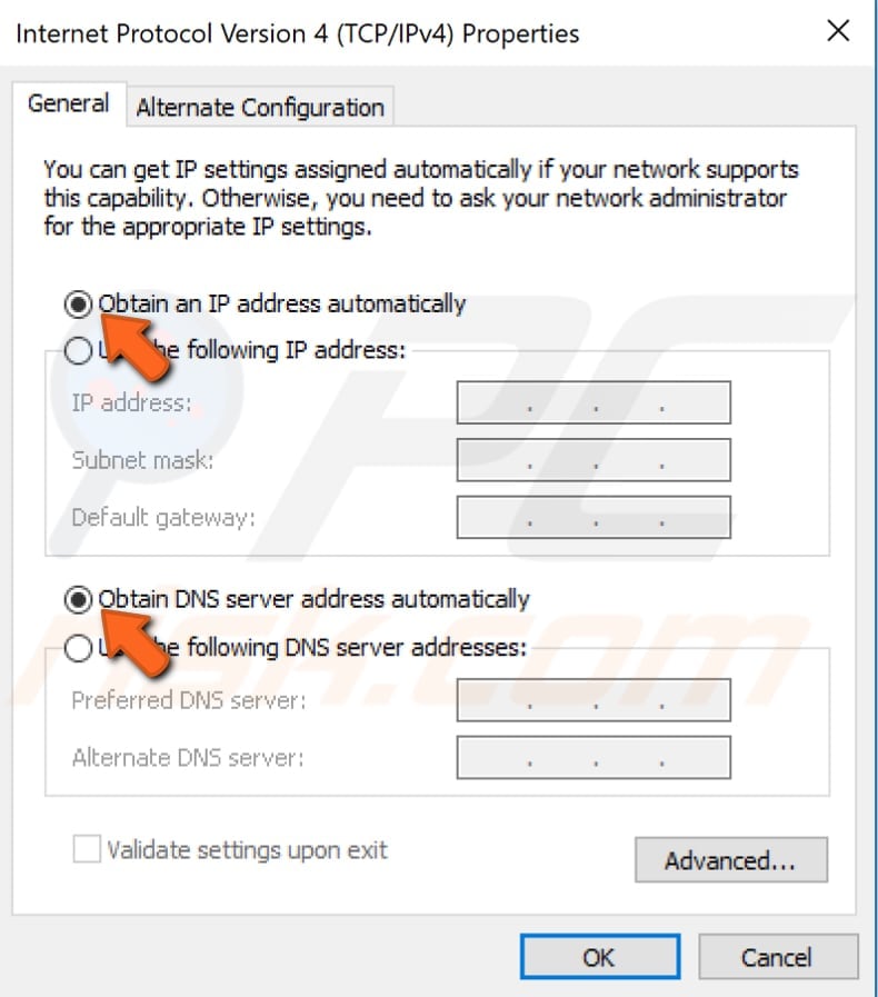 configure tcp ip settings manually step 4