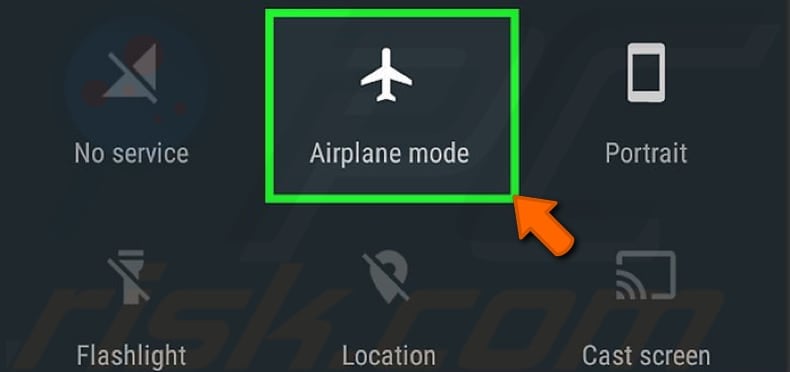 enable airplane mode