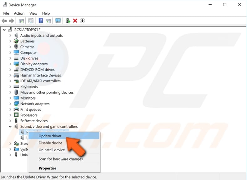 update your audio drivers step 2