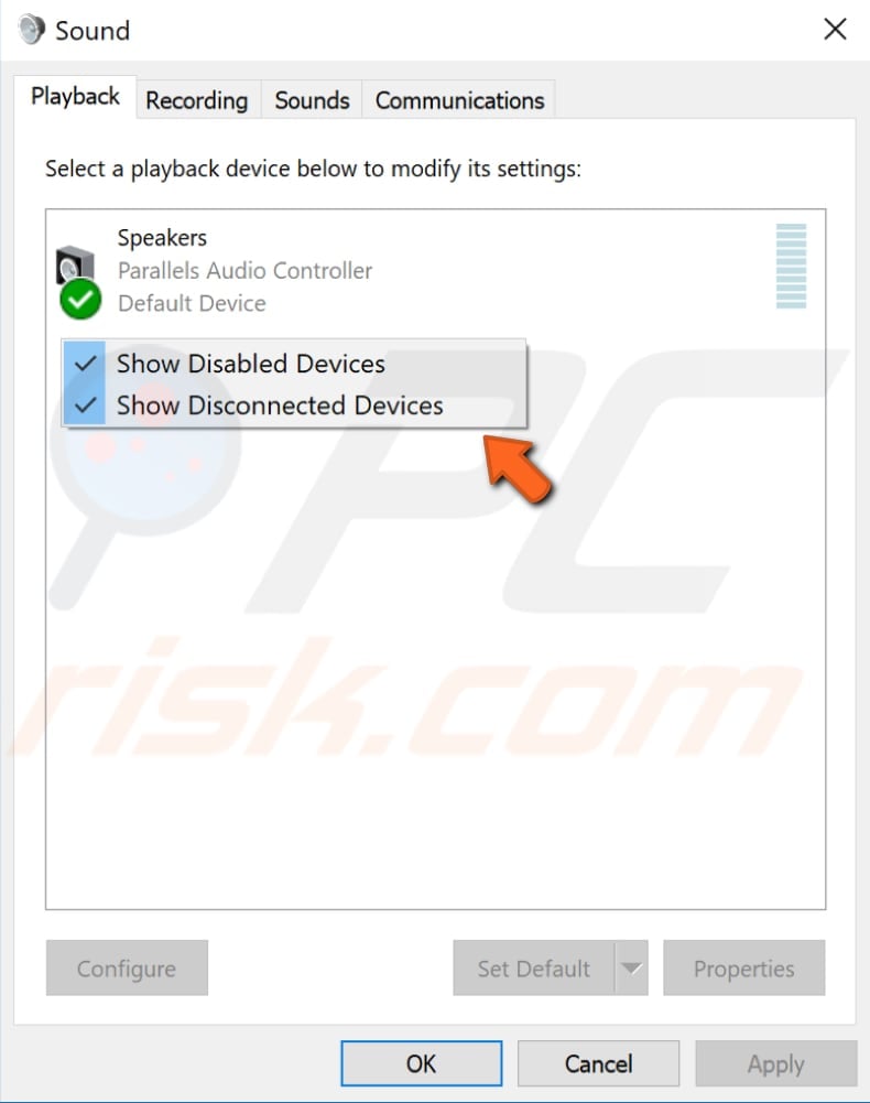 set your headphones as a default device step 3