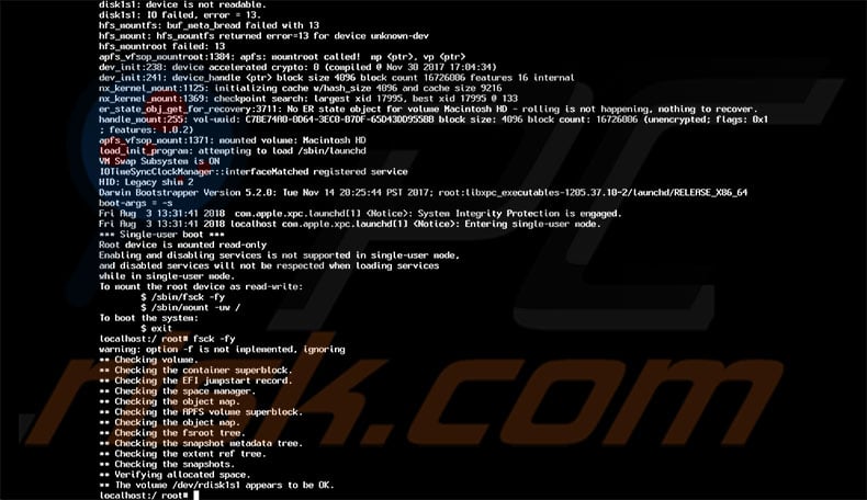 single-user-mode-file-system-check-ok