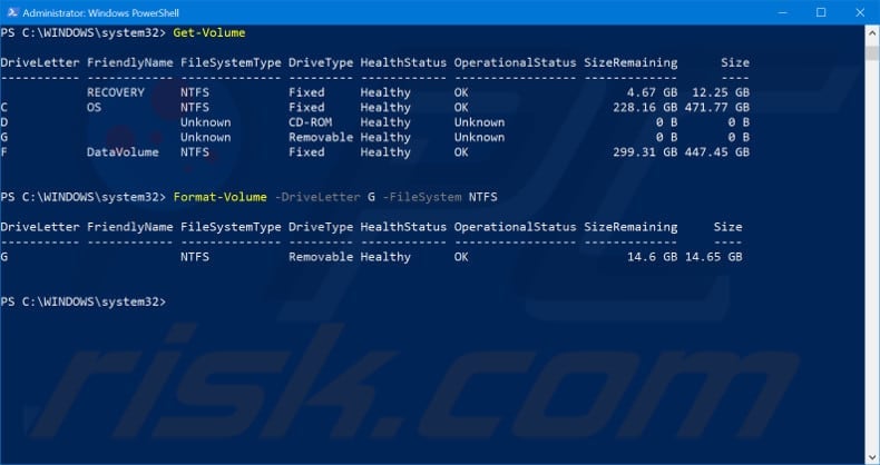 using power shell step 3