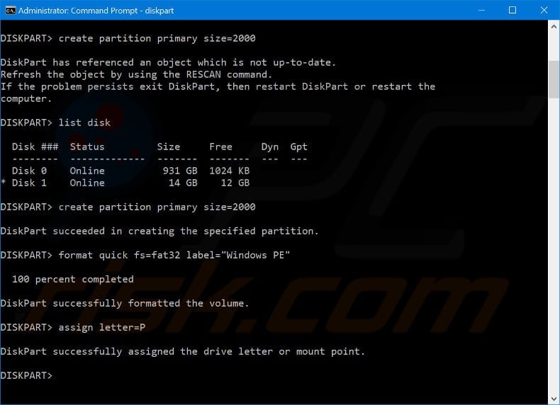 using Windows Assessment and Deployment Kit (WADK) To Create Windows PE Bootable USB Flash step 6