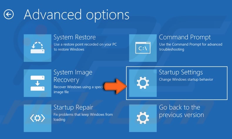 disable driver signature enforcement using automatic repair step 4