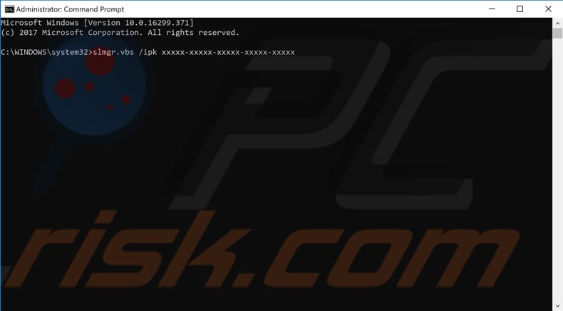 execute slmgr.vbs command using command prompt step 3