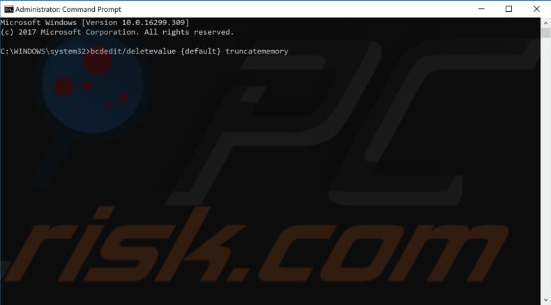 how to fix BAD_SYSTEM_CONFIG_INFO error by using bcdedit command step 5