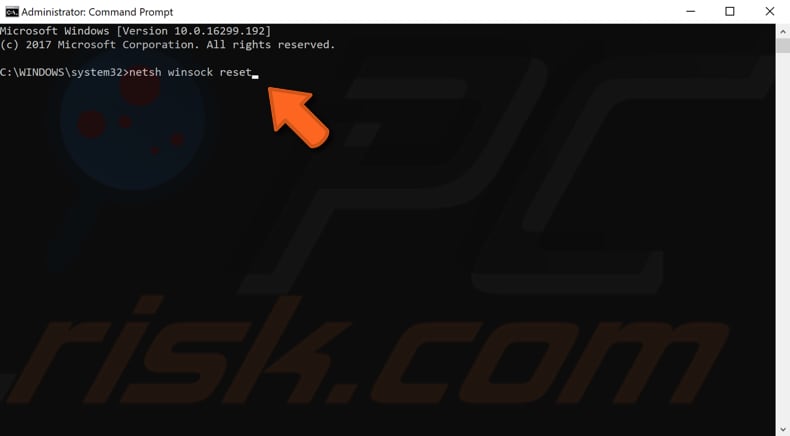 reset tcp/ip step  3