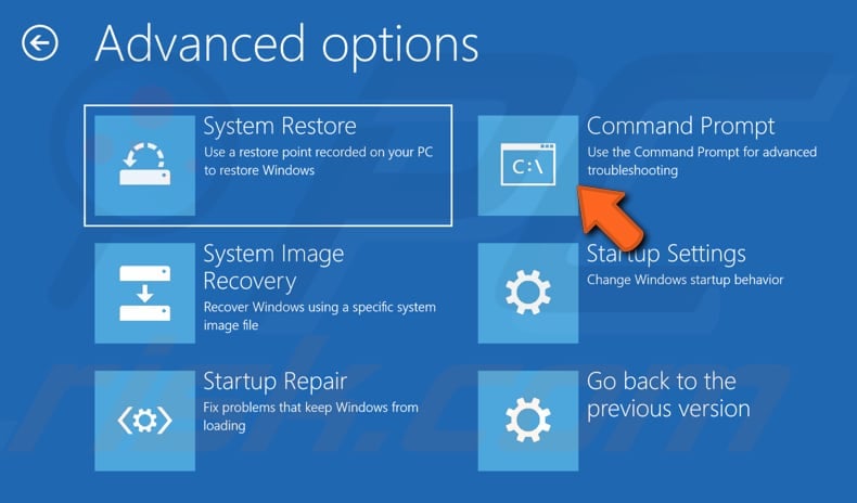 disable automatic startup repair step 3