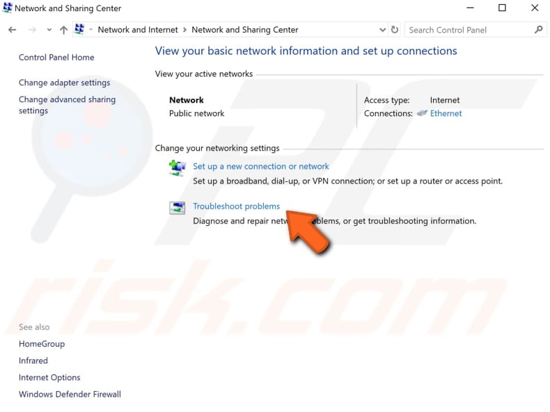 run network troubleshooter step 4