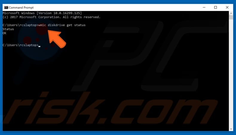 check your hard drive step 2