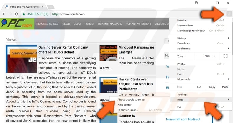 check if your google chrome is updated step 1
