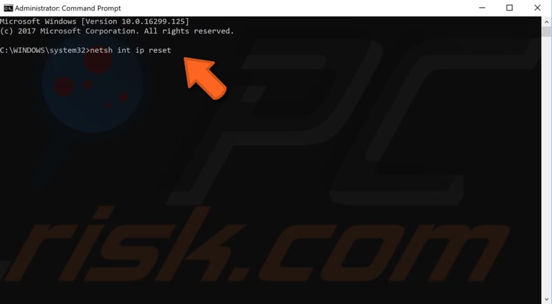 reset tcp/ip step step 3