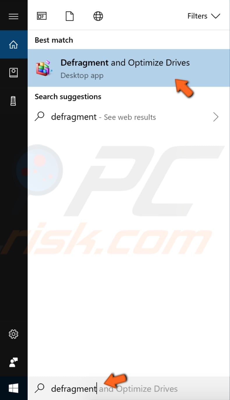 defragment your hard drive step 1