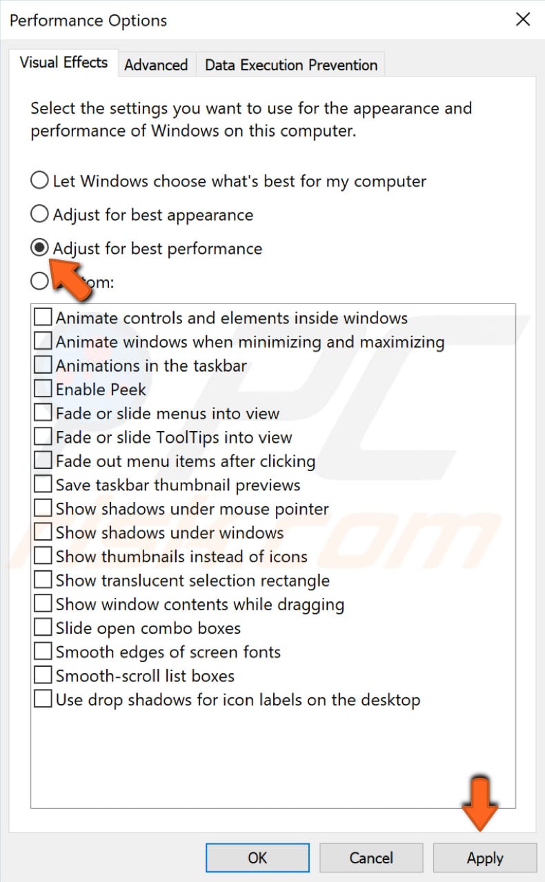 Improve windows performance step 4