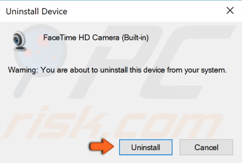 reinstall webcam drivers step 2