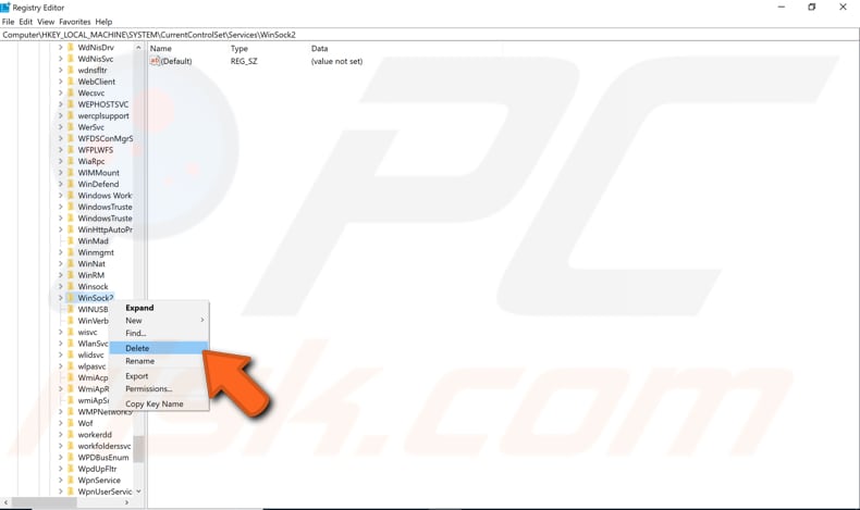 import winsock keys step 4