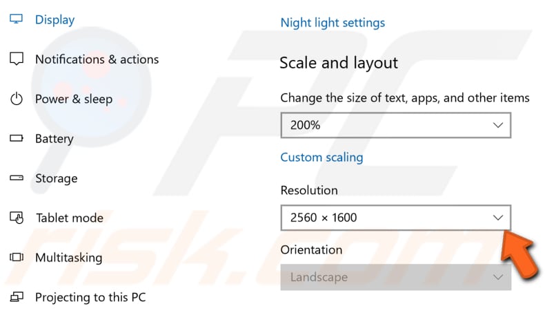 change your screen resolution step 2