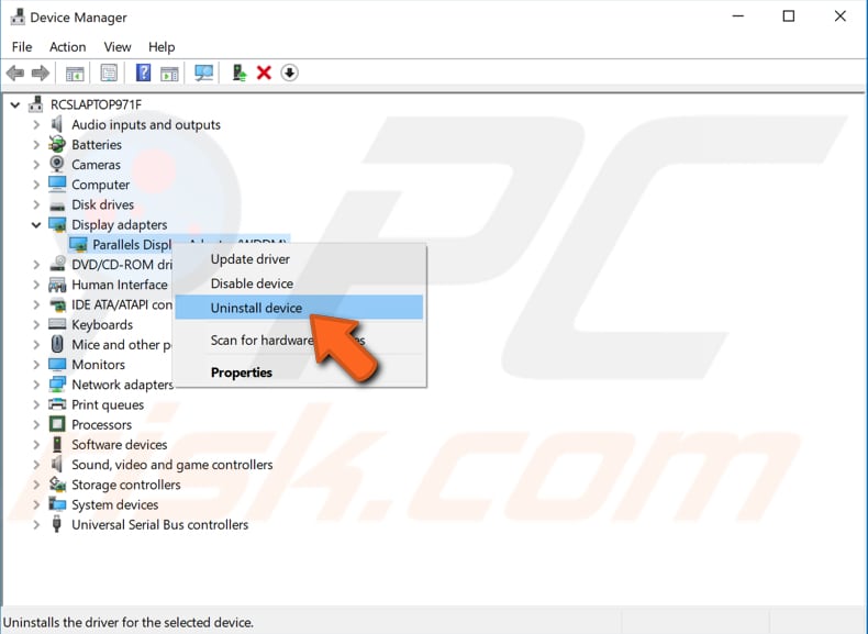 reinstall your display adapter driver step 1