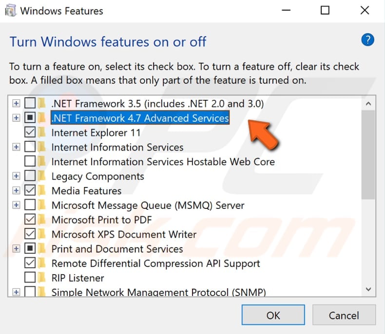 reinstall NET files step 3