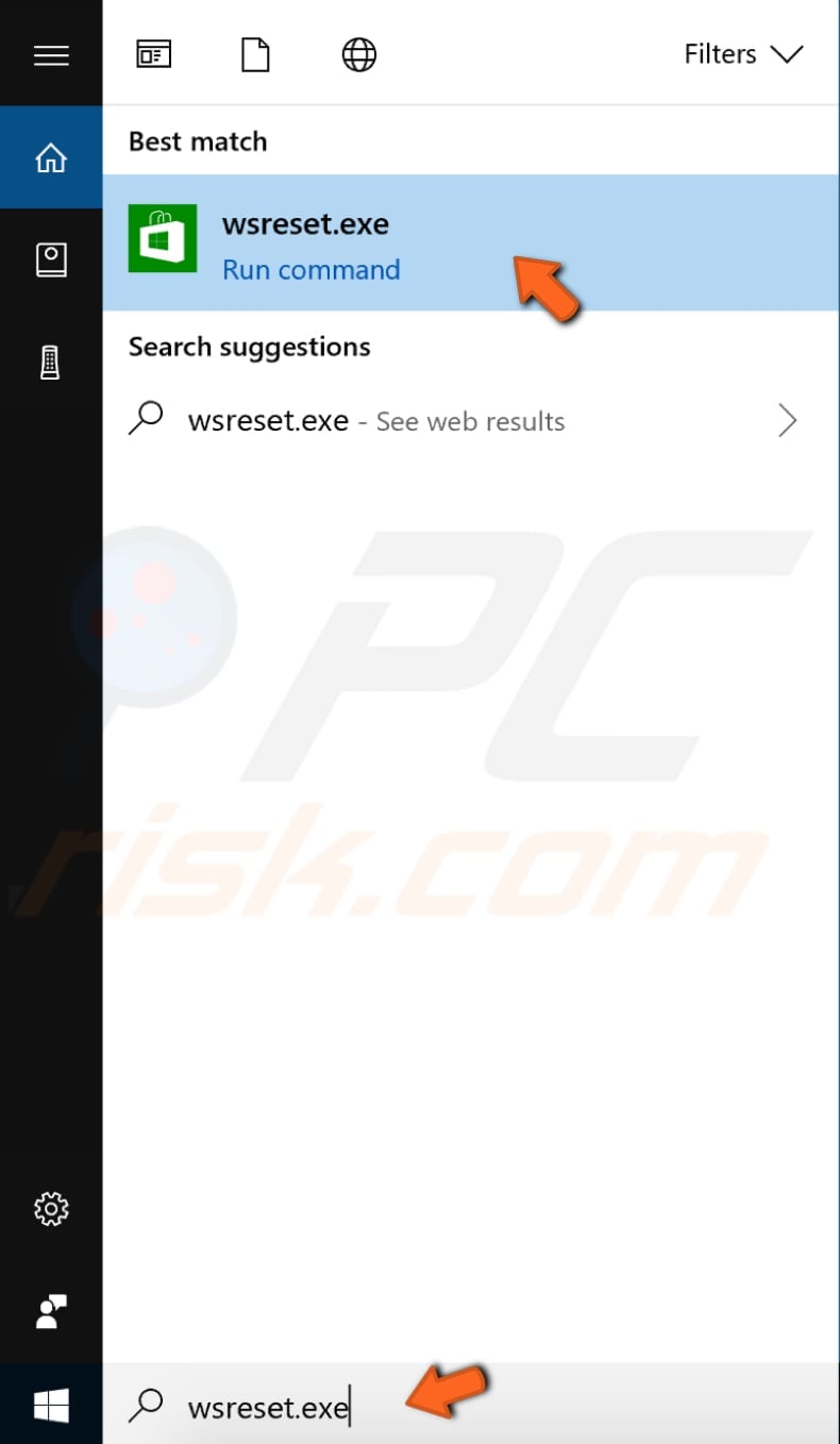reset microsoft store cache