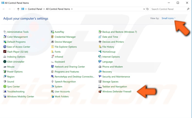adjust firewall settings step 2