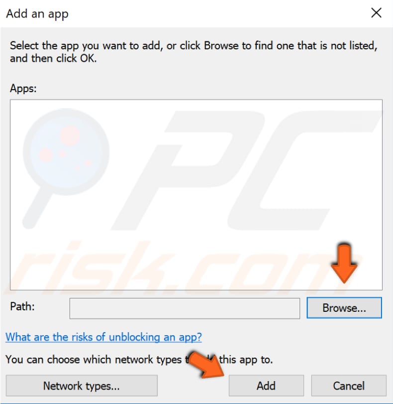adjust firewall settings step 5