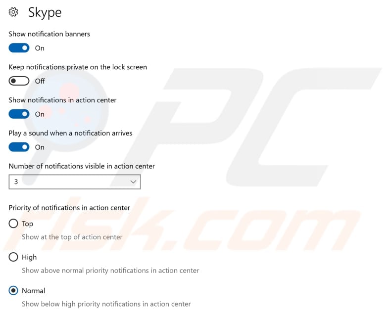 how to choose what senders can send notifications step 2