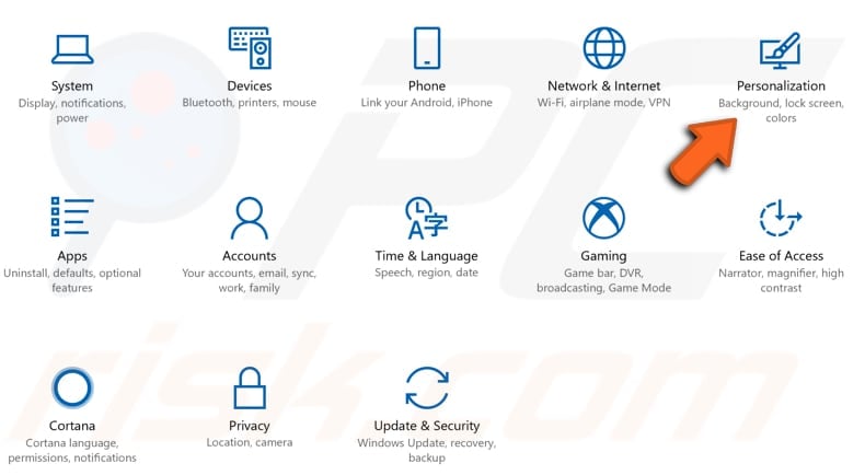how to hide action center button step 1