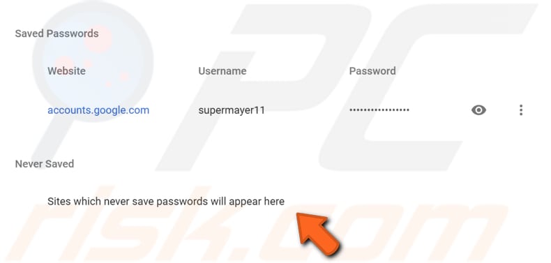 how to make google chrome ask to save passwords again step 4