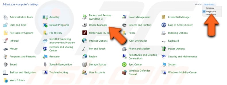 open device manager from control panel windows 10 step 2