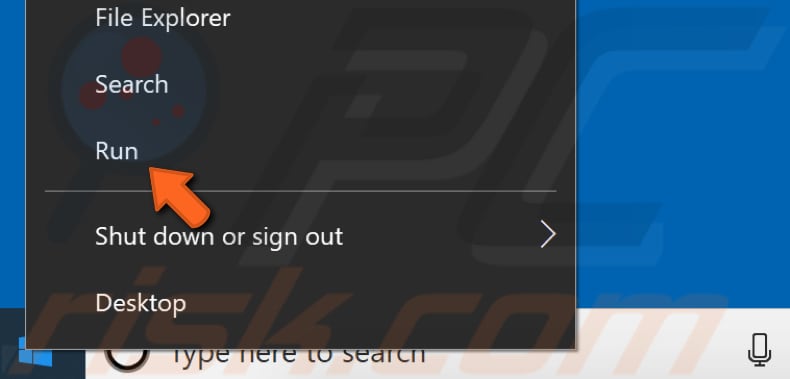 open device manager using run command windows 10 step 1