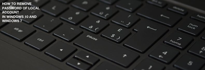 How to Remove Password of Local Account in Windows 10 and Windows 7