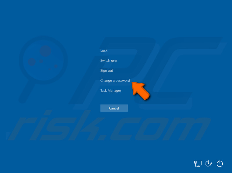 remove password using ctrl alt delete secure screen step 1