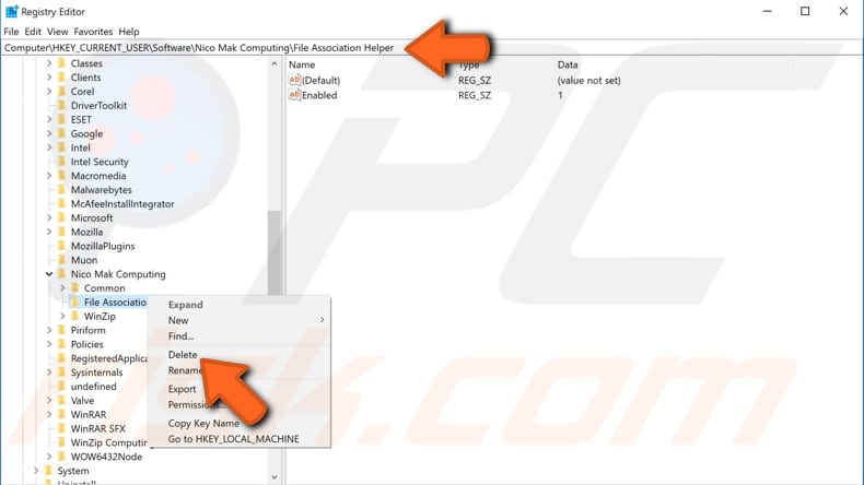 clean registry using registry editor step 2